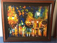 Oil on Canvas Painting "Street Lights"