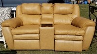 Lane Leather Electric Recliner Sofa w/ Cupholders