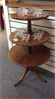 3 TIER CARVED EDGE OCCASIONAL TABLE