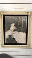 FRAMED VINTAGE LOWIS I CART PRINT