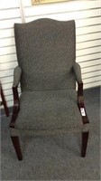 UPHOLSTERED ARM CHAIR  (2X)
