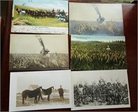 Postcards (7) farming, harvest, rice, corn, wheat