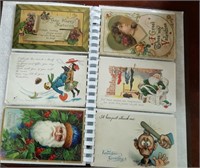 30 Holiday postcards in book, they can be removed