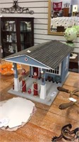 HANDCRAFTED MINIATURE GAS STATION, 1 INCH SCALE