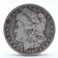 1902-O Morgan Silver Dollar - F