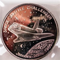 Coin .999 Fine Silver Round Space Shuttle