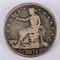 Coin 1874 United States Trade Dollar in Good