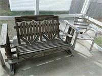 Patio Furniture Swing And Three Chairs
