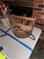 Wooden Tub With Shoe Last And Metal Ladle