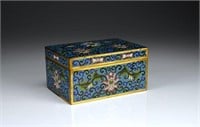 CHINESE CLOISONNE ENAMELLED COVERED BOX
