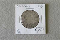 1910 Canada Half Dollar