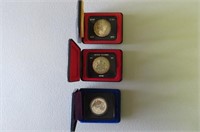 (3) 1971, 1973 & 1974 Centennial Silver Dollars