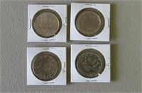 (4) 1972-1981 Canada Nickel Dollars