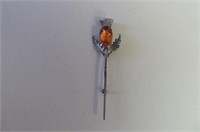 Sterling Silver Scottish Thistle Broach  7gr