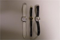 (3) Assorted Ladies Leather Band Watches