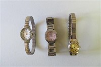 (3) Assorted Ladies Metal Band Watches