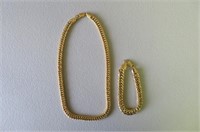 20" Gold Plated Necklace & 9" Gold Plated