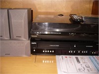 Technics Turntable, Sanyo VHS/DVD, Onkyo Speakers