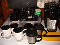 Keurig Machine & Tavel Coffee Mugs