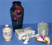 Six various English porcelain items