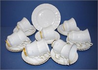 Ten assorted English cups & saucers