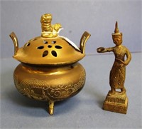 Chinese brass censer