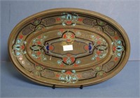 Eastern brass oval serving dish