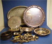 Quantity of silver plated tableware