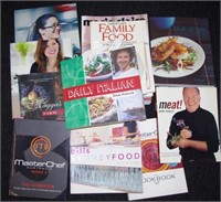 Box of assorted cook books