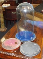 Large antique glass dome