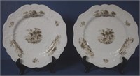 Two Antique porcelain scenic display plates