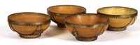 Four Chinese stone rice bowls