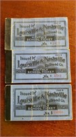 Louisville  Nashville Railroad  School Tickets