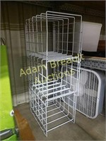 (3) stackable 12 x 12 wire baskets