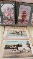 Postcards in books, Paintings, buildings & views