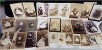 Cabinet photos of children, various size photos