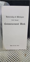 1916 University of Michigan Commencement Week