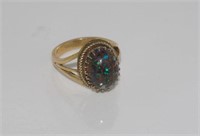 Vintage 9ct gold, boulder opal ring