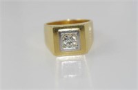 18ct yellow gold & diamond (1.1ct) solitaire