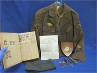 wwII us army uniform & scrapbook (with provenance)