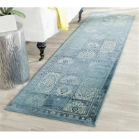 8x11 Audrey Vintage Style Turquoise/Teal Area Rug
