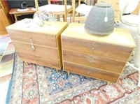 2 GEORGE NELSON STYLE THREE DRAWER CHESTS