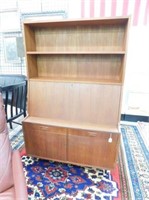 DANISH TEAK DROP FRONT SECRETARY/BOOKCASE