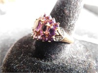 10K GOLD WITH AMETHYST RING