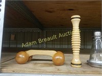 Two wooden massagers