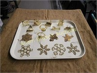 Gold decorative Christmas ornaments