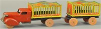 WYANDOTTE CIRCUS TRUCK WITH CAGE WAGON