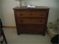 Walnut 3-drawer chest