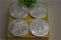 GROUP OF 4 BRILLIANT UNCIRCULATED 2017 SILVER