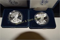 US 1998 AND 1999 PROOF SILVER AMERICAN EAGLES